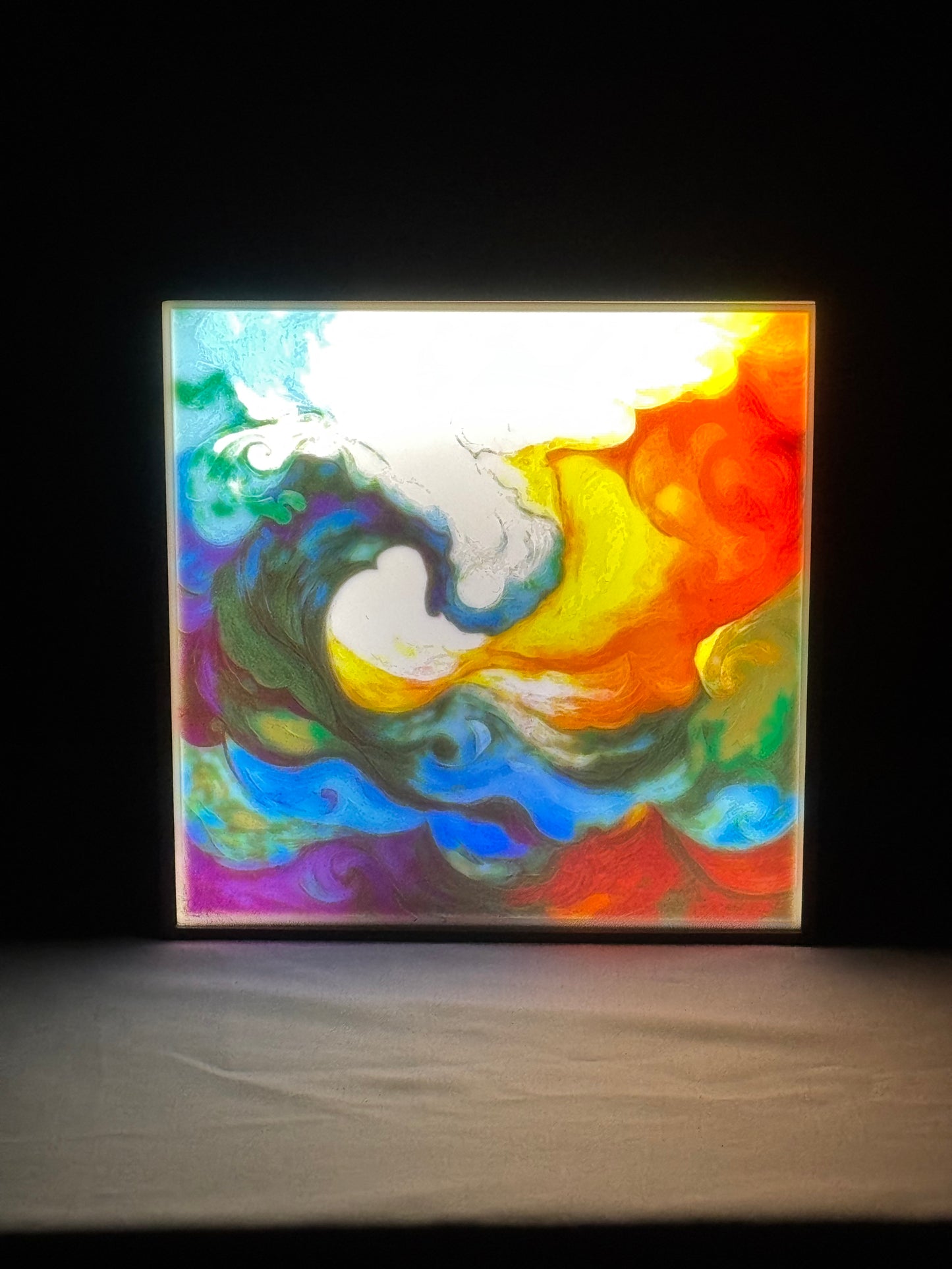 Water Color Wave Lightbox