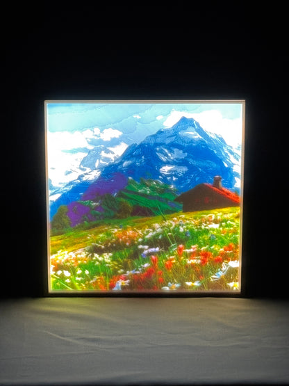 Swiss Alps Painting Lightbox