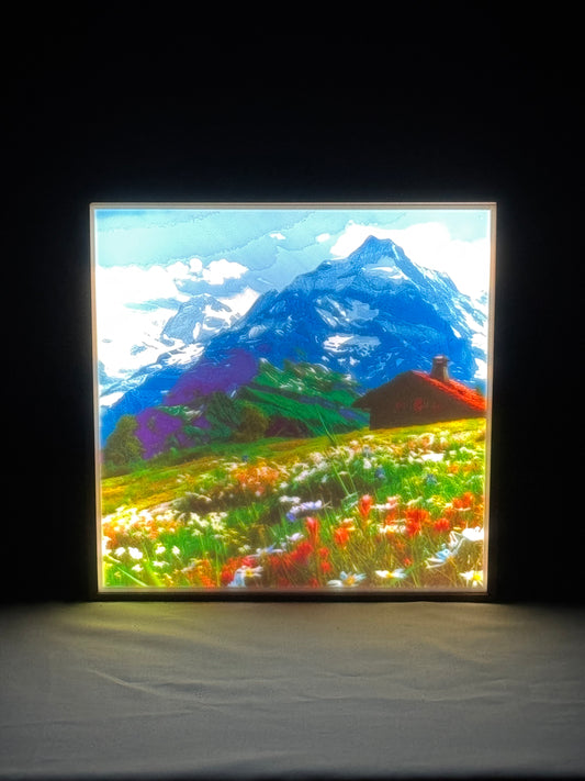 Swiss Alps Painting Lightbox