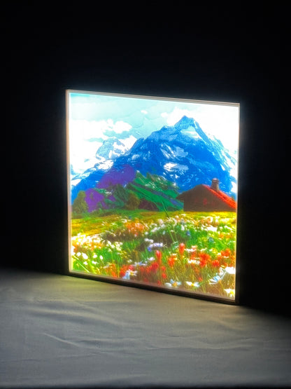 Swiss Alps Painting Lightbox